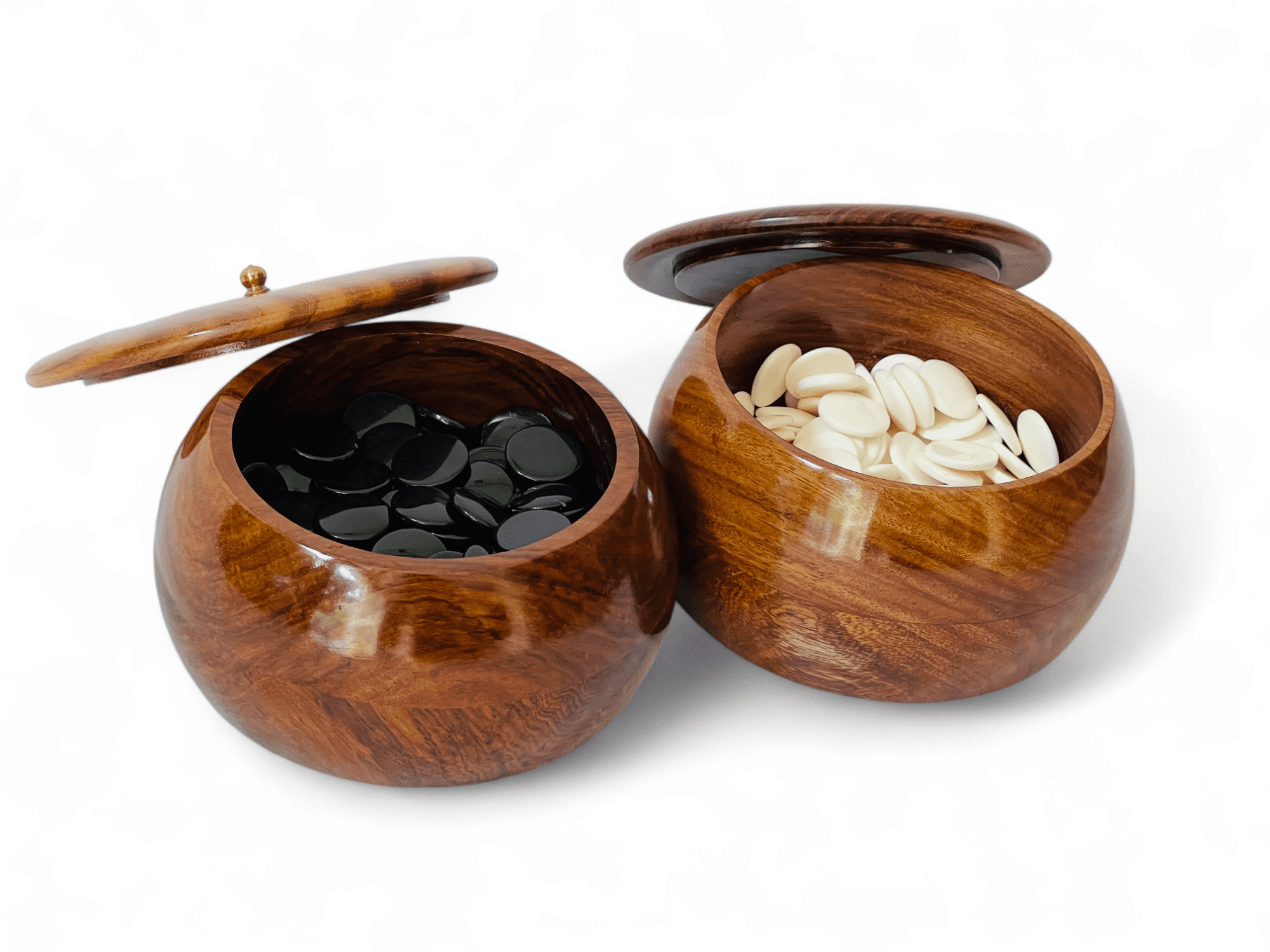 Premium Rosewood Go Board Game Set with 361 Stones & 2 Storage Bowls | 20” Classic Strategy Game, Handmade Wooden Board for Advanced Players & Collectors, Durable Tabletop Entertainment