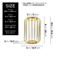thumbnail image 2 of Gold Metal Hydroponic Vase, Glass Terrarium Planter, Propagation Vase Home Decor 9 inch 22 cm, 2 of 6