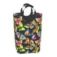 thumbnail image 2 of KLL Butterfly Wild Insect Laundry Hamper,Large Canvas Fabric Lightweight Storage Basket Toy Organizer Dirty Clothes Collapsible Waterproof, 2 of 6