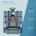 thumbnail image 3 of CoSoTower Trampoline pour Enfants de 55 Pouces avec Filet de Protection pour Intérieur/extérieur, Trampoline pour Garçons et Filles de 3 à 6 Ans, Multicolore, 3 of 7