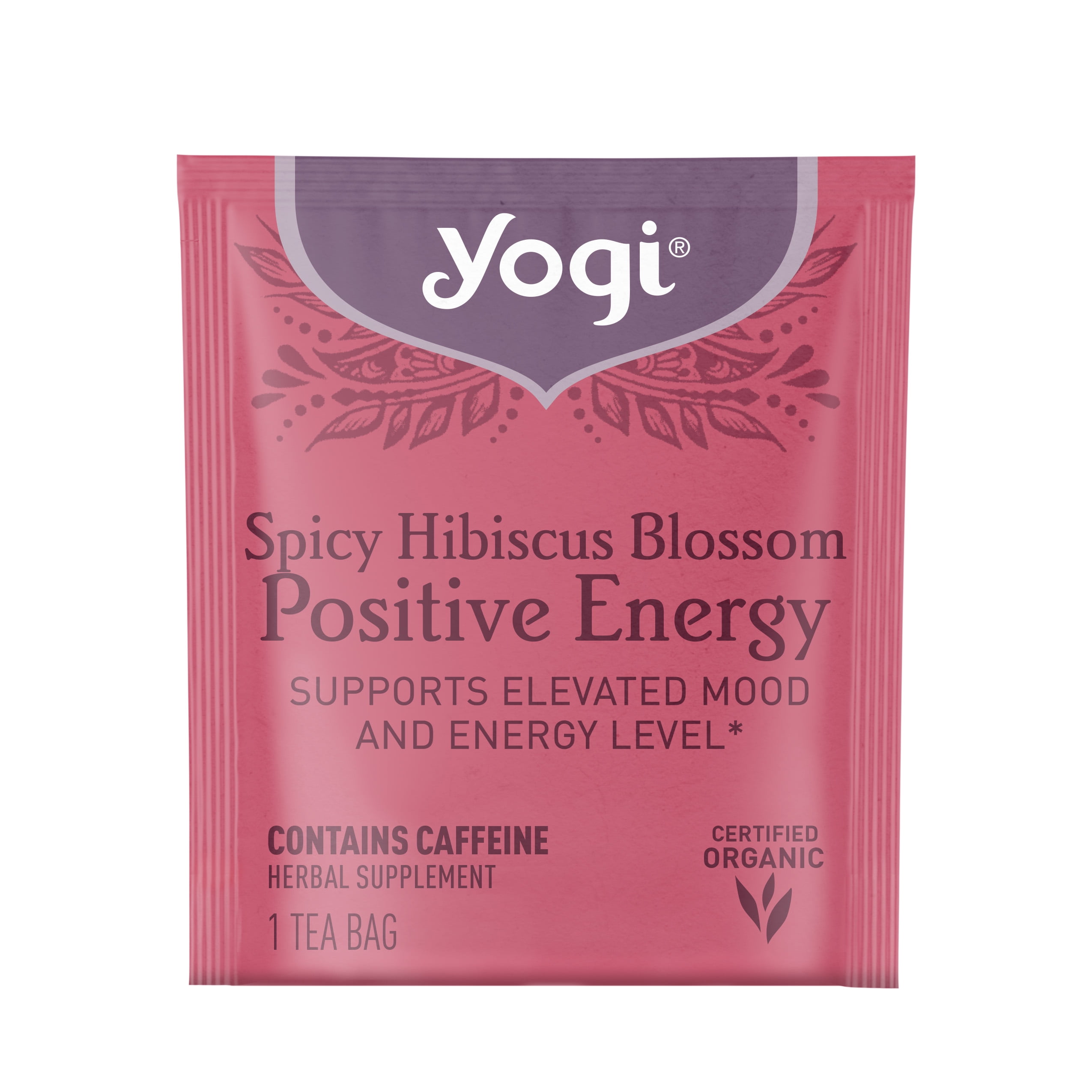 Yogi Tea - Spicy Hibiscus Blossom Positive Energy (6 pack) - Supports Elevated Mood and Energy Level - 96 Tea Bags