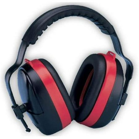 

Maxi Muff Ear Muff Black & Red