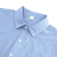 thumbnail image 7 of Mens Beach Cotton Linen Shirts Short Sleeve Cuban Button Down Casual Top Guayabera Hawaiian Loose Blouse, 7 of 7