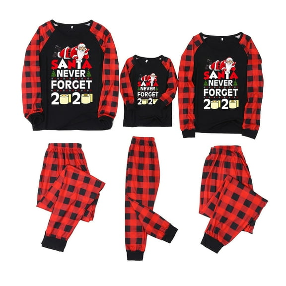 Odeerbi Christmas Pajamas For Family Matching Outfits Man Dad Letter Printed Top Printed Pants Xmas Clothes