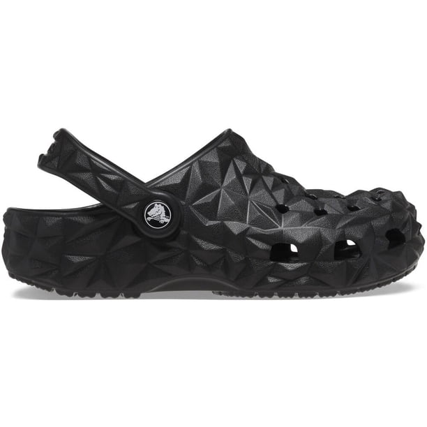 Crocs Clásicos Geométricos Zuecos para Niños Negro Talla 11