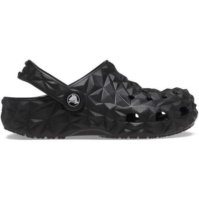 Crocs Clásicos Geométricos Zuecos para Niños Negro Talla 11