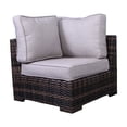 thumbnail image 2 of Living Source International LSI 8 Piece Sectional Seating Group With Cushions Brown, 2 of 5