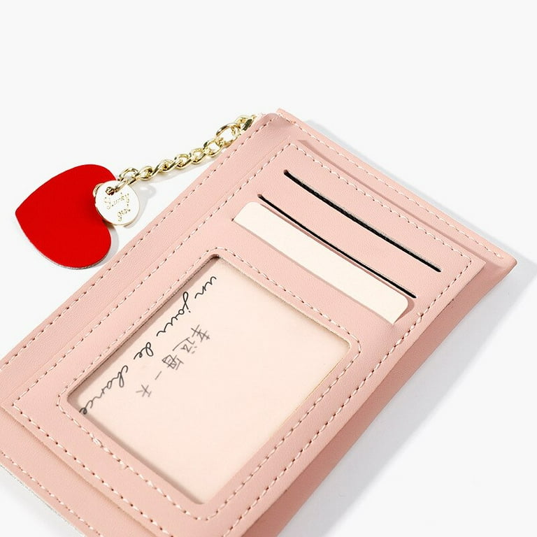 QWZNDZGR NEW Solid Color Small Wallets Soft PU Leather Coin Mini Wallet  Ladies Fashion Brand Zipper Designer Card Holder Purses Female