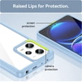 thumbnail image 4 of Case for Xiaomi Redmi Note 12 Pro Phone Case Slim Dropproof [Defend from Drop/Scratch/Slip/Fingerprint] Clear Acrylic Hard Back Soft TPU Bumper Hybrid Phone Cover for Redmi Note 12 Pro-Blue, 4 of 16