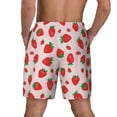 thumbnail image 4 of Uemuo Strawberries Pattern Mens Swim Trunks Quick Dry Board Shorts with Mesh Lining, Stretch Beach Shorts Quick Dry No-Chafing Board Shorts-Large, 4 of 9