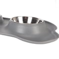 thumbnail image 3 of Riousery Dog Bowls Prevent Spill Slip Proof Stainless Steel Pet Water Food Bowl Set with Silicone Mat for Small Medium Large Dogs and Cats, 10.6 inches / 27 cm, Gray, 3 of 9