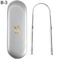 thumbnail image 1 of Stainless Steel Tongue Scraper Cleaner Fresh Breath Keeper Oral Hygiene with Box, 1 of 10