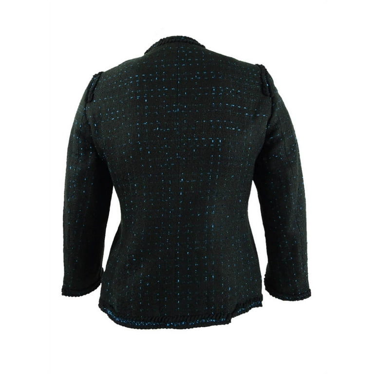 Anne klein tweed fringe jacket hot sale