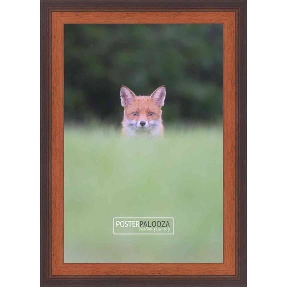 26x40 Traditional Walnut Complete Wood Picture Frame with UV Acrylic, Foam Board Backing, & Hardware