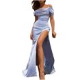 thumbnail image 1 of Pompotops Mode Femme Été Manches Courtes Aguichant Décontractée Imprimé Dos Nu Longue Robe, 1 of 8