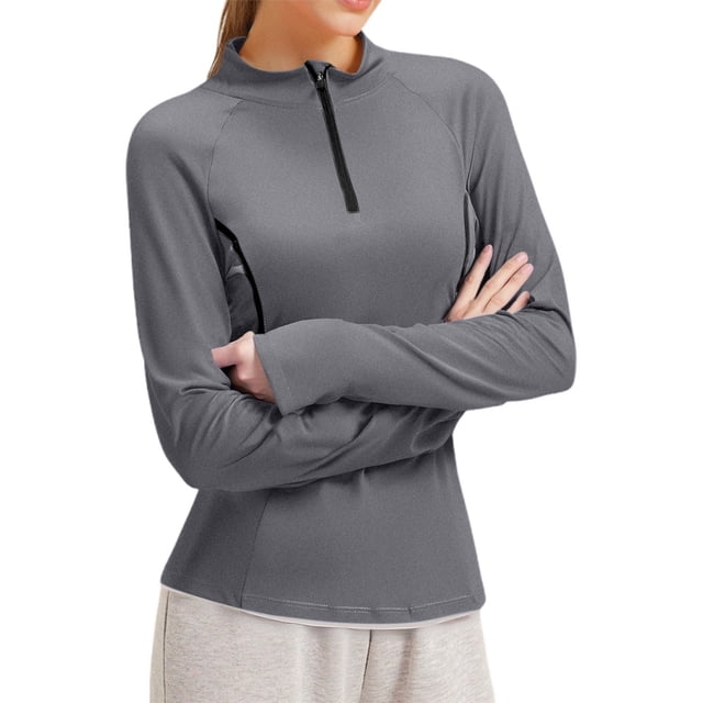 Traje de yoga y running ajustado de manga larga y alta elasticidad para mujer, prenda deportiva que absorbe la humedad