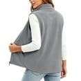 thumbnail image 4 of Enjoytime Fleece Vest for Women Stand Collar Sleeveless Zip Up Gilet Plus Size Lightweight Casual Warm Jacket with Pockets, 4 of 7