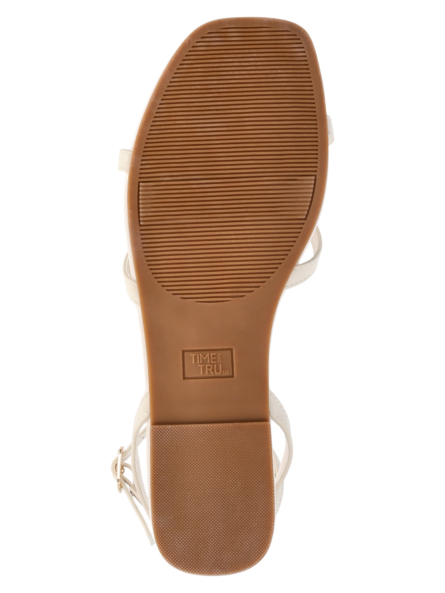 Time and Tru Women's Strappy Flat Sandals