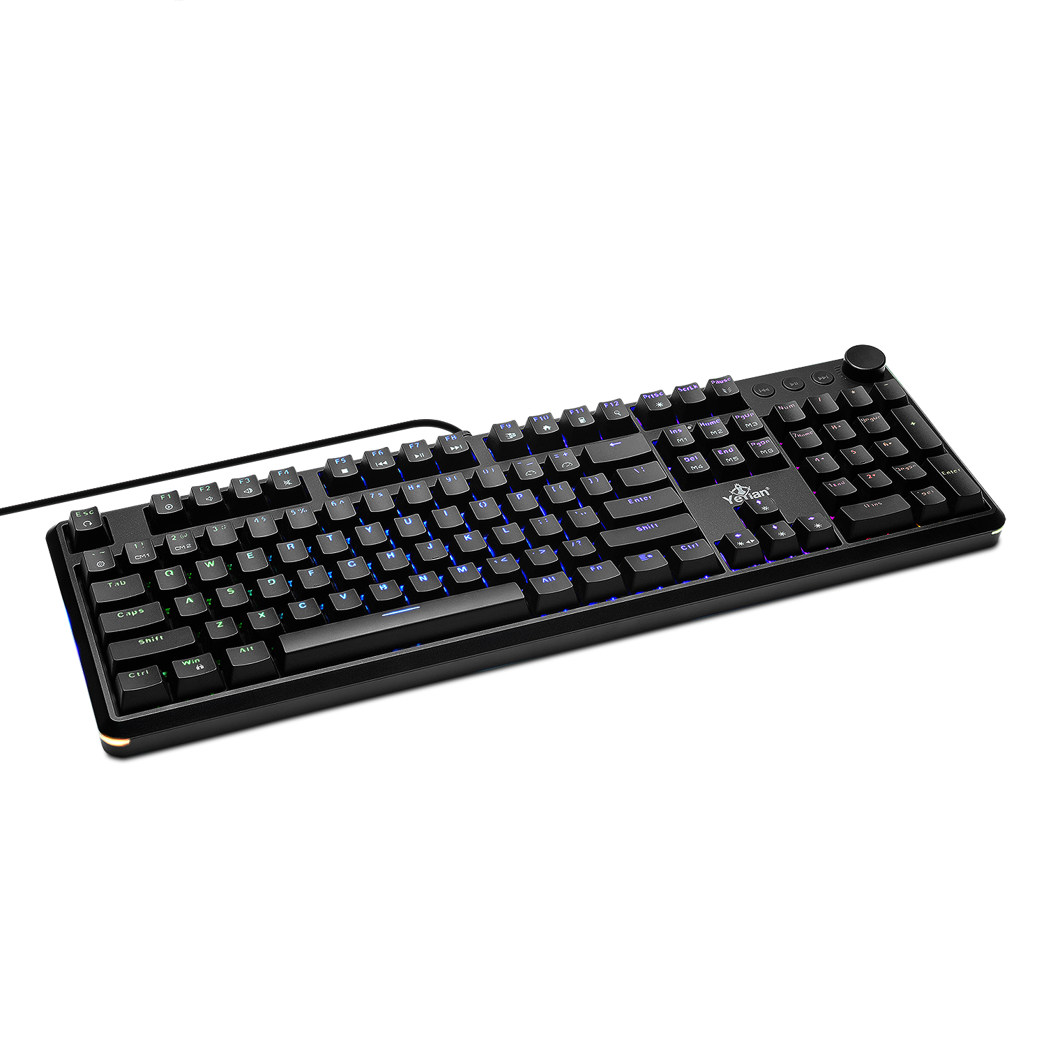 YEYIAN Asward Series 3000 TKL Mechanical Gaming Keyboard – Outemu Blue Switches, RGB Backlit, 104 Keys, Anti-Ghosting. YTM-28208B-EN