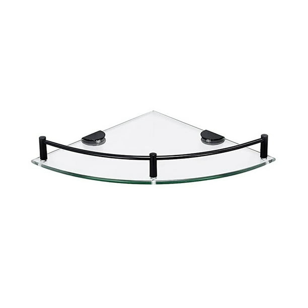 Estantes de BañO, Estante de Esquina de Vidrio para BañO Montado en la Pared, Estante de Vidrio Templado para Almacenar Gel de Ducha/JabóN -A