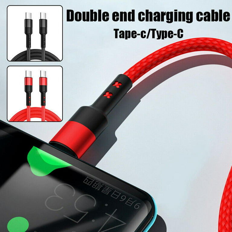 Double Type-C Data Cable Sync Fast Charger Charging Cable Line Connector 2M  for MacBook for