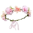 thumbnail image 1 of Diadema de flores, corona de flores bohemias para fiesta, dama de honor, vacaciones, novia, accesorios para fotos Estilo F, 1 of 9