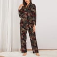 thumbnail image 2 of Sikiie Hearts and French Bulldog Women's Long-Sleeve Shirt and Full-Length Bottom Pajama Set (s-xxl)-Large, 2 of 7