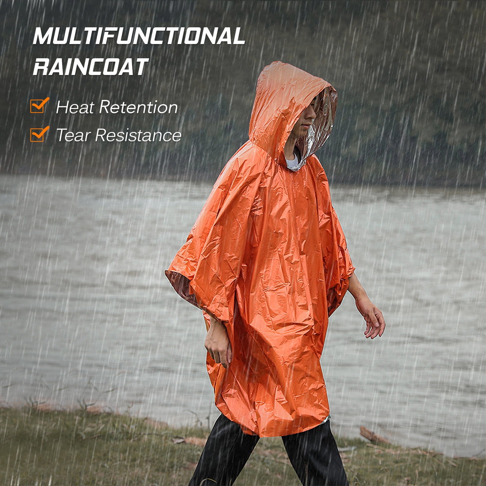 Lot De 4 Ponchos De Survie – Couverture Thermique Réutilisable Pour Randonnée, Camping Et Situations D'urgence (100x130 Cm) - 14