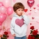 thumbnail image 5 of Sudadera con capucha y estampado de corazón de San Valentín, sudadera de manga larga para niños y niñas, chaqueta para niñas de talla mediana y grande., 5 of 7