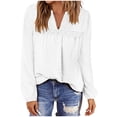 thumbnail image 6 of Womens Tops Shirts 2026 Plus Size Fashion V-Neck Long Sleeve Blouses Flowy Ruffle Tunic Tops For Leggings Casual T-Shirts, 6 of 8