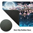 thumbnail image 3 of Japanese Pink Floral Gaming Mouse Pad XL Sakura Cherry Blossom Magnolia Tree Blue Ocean Moon Night Extended Big Large Desk Mat Non-Slip Rubber Base Stitched Edge Long Keyboard Mousepad 31.5×11.8 in, 3 of 6