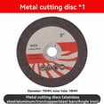 thumbnail image 4 of Kit de 6 Discos Corte 75 mm para Amoladora Angular 10 Diámetro, Hoja Circular Metal, Disco Lijado Plano y Almohadillas Lijado., 4 of 5