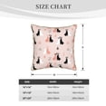 thumbnail image 4 of Fotbe White And Black Rabbit Pattern Velvet Decorative Throw Pillow Covers with Elegant Piping, Soft Plush Cushion Cover for Sofa, Bed, Car, Office-16"x16", 4 of 8