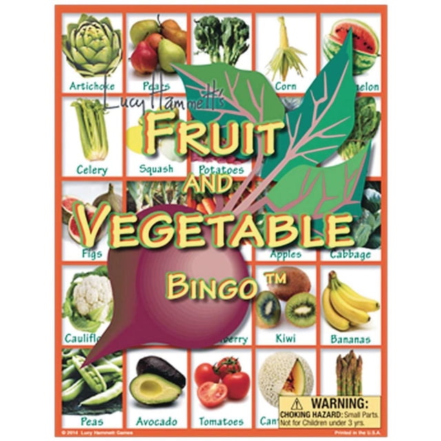 Juego de Bingo de Frutas y Verduras Lucy Hammet