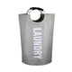 thumbnail image 1 of Bolsa de almacenamiento de ropa de gran capacidad, bolsa de lavandería de tela Oxford de doble capa, cesta para ropa sucia con asa redonda de aluminio, 1 of 1