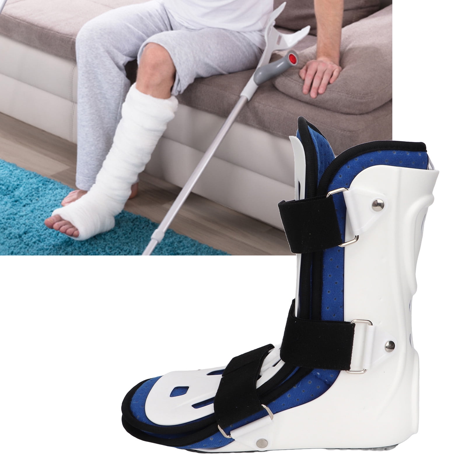 Suodoka Ankle Brace Breathable 360° Protection Detachable Reusable Washable Adjustable Foot Support Brace S Left