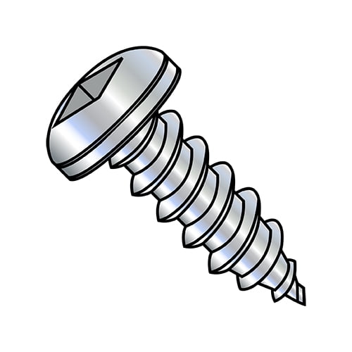 10-12X5/8 Square Pan Self Tapping Screw Type A Fully Threaded Zinc (Pack Qty 7,000) BC-1010AQP