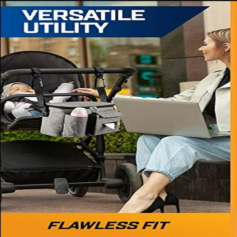 LilFe Multi Purpose Convenient Baby Stroller Clips for Utility Cart Office Cart Diaper Bag Purse Hanging On Buggy or Pram Adjustable Nylon Mommy