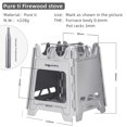 thumbnail image 2 of Mini fogatas para exteriores plegables Ti Bonfire Stove Bisagra de madera, 2 of 8