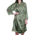 thumbnail image 6 of Moomaya Printed Womens Kimono Robes Short Satin Silk Bridal Robe Loungewear, 6 of 8