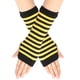 thumbnail image 1 of Nvzi Guantes sin dedos Guantes sin dedos de muñeca con orificio para el pulgar Guantes de invierno cálidos sin dedos para hombre - Negro Amarillo, 1 of 5