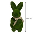 thumbnail image 5 of Easter Furry Flocked Bunny, Moss Bunny Green, Artificial Moss Rabbit Easter Table Decor, Holiday Easter Figure Statue Spring Garden Decorations 7.87 Inch A+B, 5 of 7