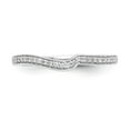 thumbnail image 4 of 14K White Gold Ring Band Wedding Diamond Round , Size 7, 4 of 7