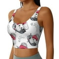 thumbnail image 2 of Bixox Women's Cute Poodle Dog Pattern Fitness Navel Tank Top U-Back Yoga Tank Top Sweatshirt Sports Bra, 2 of 7