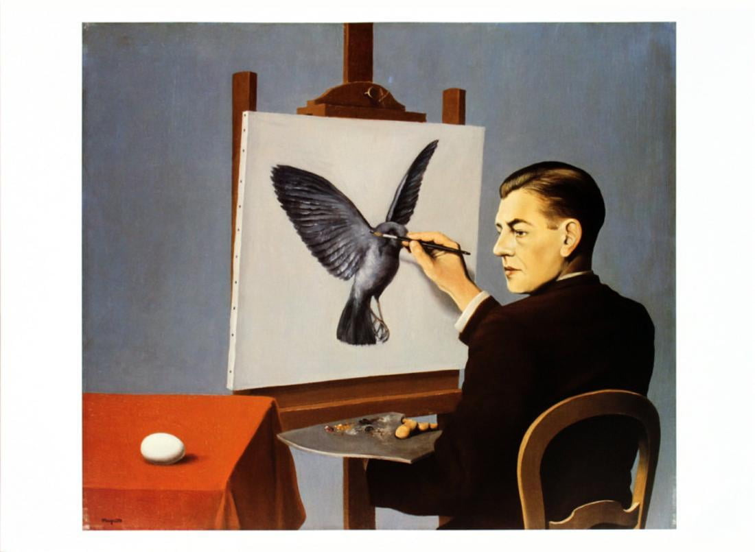 La Clairvoyance Art Print By Rene Magritte 27.5x20