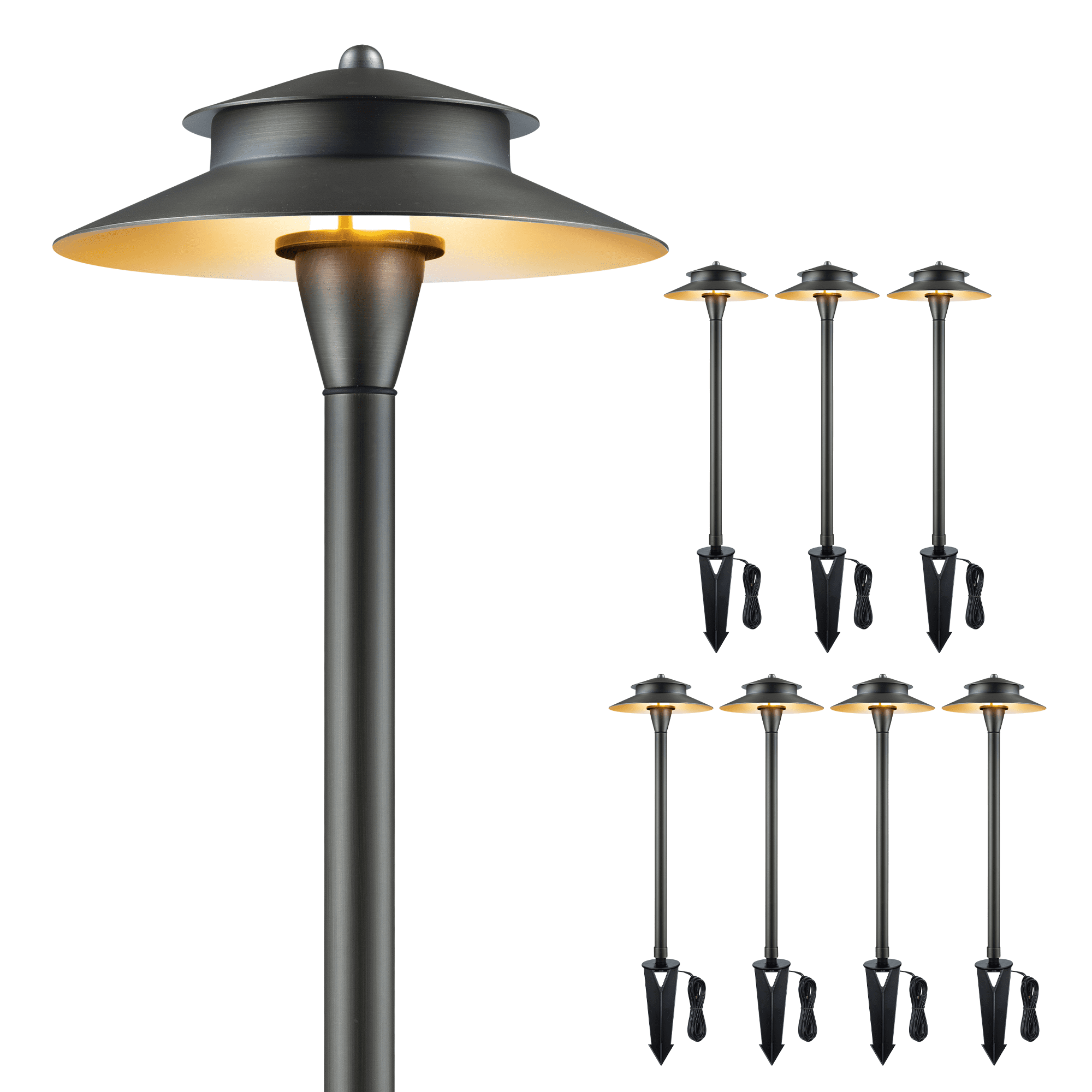 Gardenreet Brass Low Voltage Pathway Lights, 12V Outdoor LED Landscape
