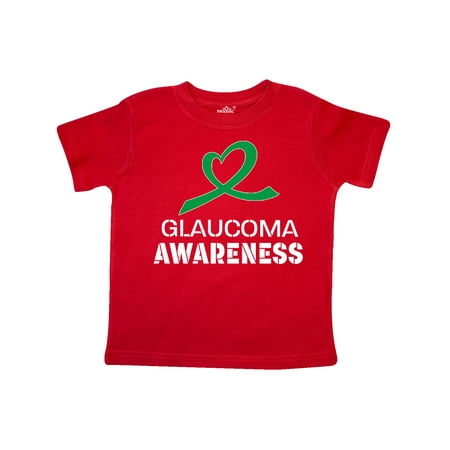 

Inktastic Glaucoma Awareness Green Heart Ribbon Gift Toddler Boy or Toddler Girl T-Shirt