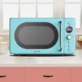 thumbnail image 2 of Total Chef Retro Microwave Oven, 0.7 Cu Ft, 8 Pre-Sets, 700W, Blue, 2 of 5
