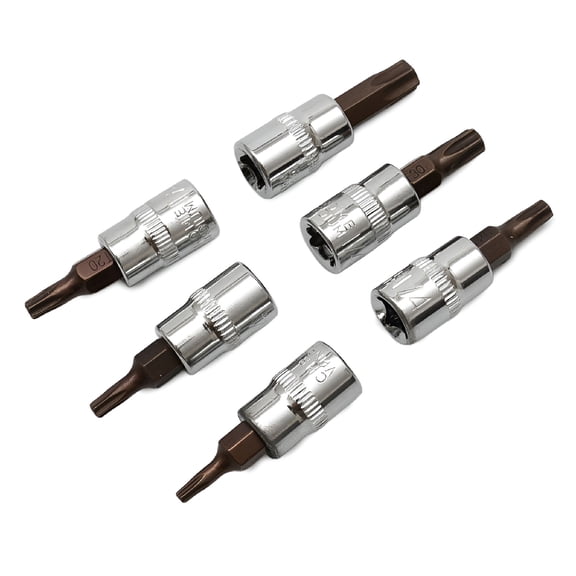 FACEGA 6 Pcs 1/4 inch Hex Torx Screwdriver Bit Set Drive Socket Head Screwdriver T10-T40