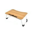 thumbnail image 1 of Zootealy Laptop Desk Foldable Bed Table Portable Multi-Function Lap Bed Tray Table with Storage Drawer and Cup Slot, Notebook Stand Breakfast Bed Tray for Sofa, Bed, Terrace, Balcony, Garden, 1 of 8